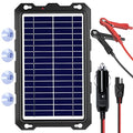 SUNAPEX 8W 12V Solar Car Battery Trickle Charger & Maintainer | Waterproof Portable Solar Panel Kit | Prevents Overcharging with Smart Controller | Fits 12V Batteries for Boats, RVs & More - size: 8W