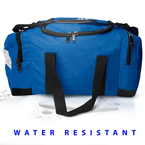 ASA TECHMED Large EMT First Responder Trauma Medical Bag Empty for Home 21x12x9 Inches, Office, School, EMTs, Paramedics, First Responders, Blue - color: Blue