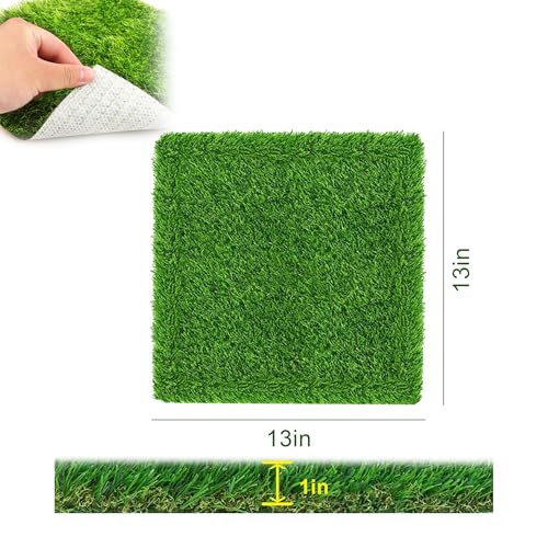 9 Pcs Reusable Nesting Pads for Chicken Coop, Artificial Grass Chicken Nesting Box Pads, Washable Laying Liner for Hens Ducks & Poultry (13 * 13)