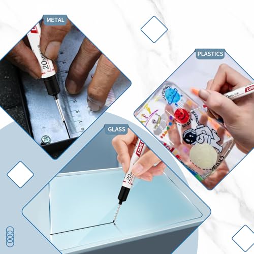 10 PCS Long Head Deep Hole Marker Pens,20mm Long Nib Marker, Longs Nose Markers, Waterproof Construction Markers Marking Tool,Permanent Markers Carpenter Ink marker Pens,Metal marking Pens - color: 10PCS-20MM-Red/Blue/Green/Black/White