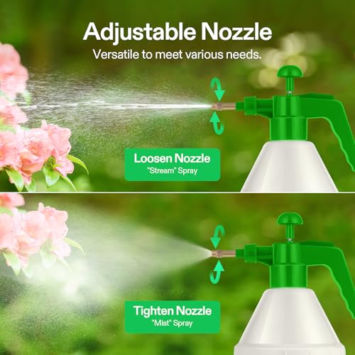 VIVOSUN 50oz Pump Sprayer, Handheld Garden Water Sprayer Bottle (Pack of 2) - color: Green, size: 50oz (Pack of 2)