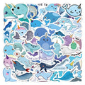 Cute Narwhal Stickers Cartoon Animal Decals for Kid Teen Water Bottle 60PCS | Waterproof Vinyl Kawaii Animals Sticker for Laptop Skateboard Phone Cute Gifts for Adult Decal Party Supplies Teachers Reward - color: Narwhal