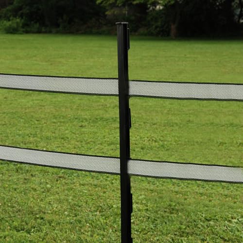 Zareba Step-In Electric Fence Posts, 4 ft, 50 Pack, Black | Durable and hold 2in of Wire or Poly Tape - style: 50 Black Posts