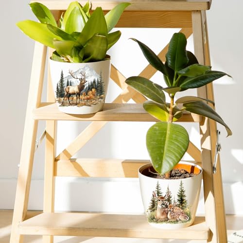 GLOBLELAND 18 Sheets Nature Sika Deers Rub on Transfers Forest Animals Waterproof UV DTF Cup Wraps Milu Deers Decals Stickers for Water Glass Bottle Vase Crafts - style: Deer