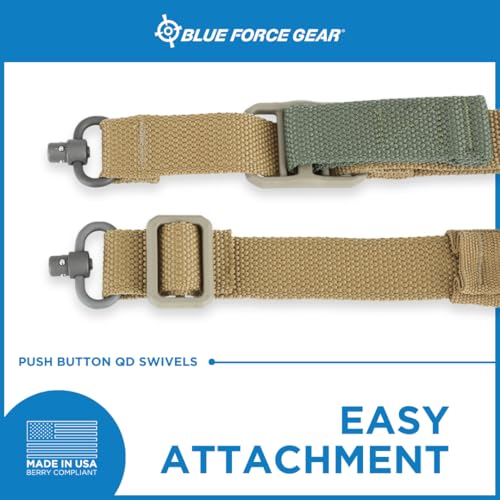 Blue Force Gear Vickers Padded Sling with Push Button QD Swivels - style: Coyote Brown