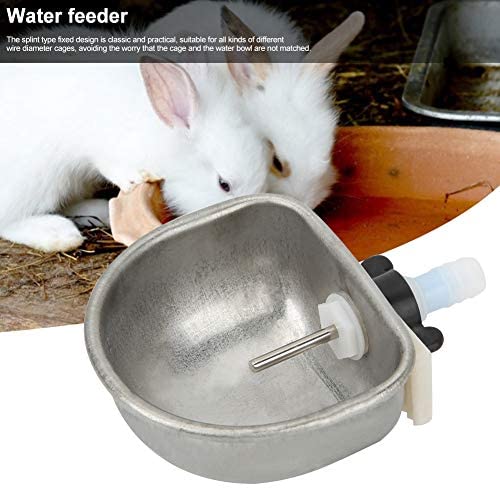 GLOGLOW Rabbit Water Feeder 10 Pack, Hanging Stainless Steel Bottle Holder with Nipple Drinker for Small Animal Cage, Automatic Dispenser for Rabbits, Guinea Pigs, Hamsters, Chinchillas