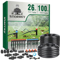 Drip Irrigation System for Garden, 2026-Upgraded Quick Connect Garden Watering Kit All-in-One with 1/2 inch 1/4 inch Irrigation Tubing for Garden, Lawn, Greenhouse, Raised Beds (126FT) - size: 126FT