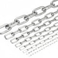 Metal Utility Chain, 304 Stainless Steel Safety Chains Clothesline Hardware Long Link Chain Rings Heavy Duty Coil Chain for Hanging Pulling Towing (2mm/5ft)