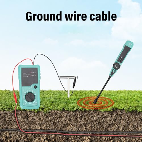Underground Cable Locator, 7 Ft Max Detect Depth Cable Tester, Wire Tracer Break Detector Finder, 9843Ft Detect Length for Electrical Circuits Pipelines Dog Fence Buried Cables
