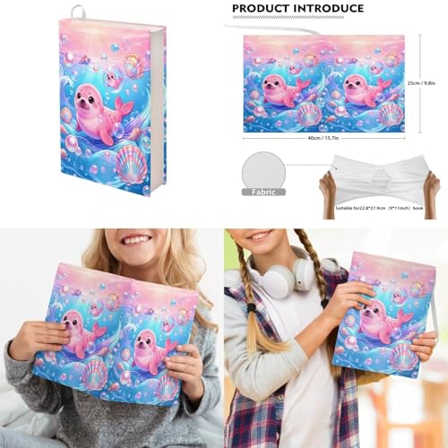 Upetstory Cute Seal Backpack for Girls School Bag Set Boys Lunch Box Pencil Case Kids Schoolbag Elementary Bookbag Students Bookbag Kindergarten Preschool Water Bottle Sleeve Book Cover - color: Seal