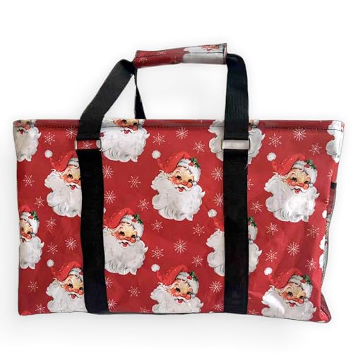Large Collapsible Tote - color: Santa