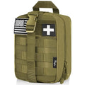 Medical Molle Pouch Tactical - 1000D Nylon First Aid Pouch, Big Capacity EMT Pouch Utility, Heavy Duty Military Grade Rip-Away Ifak Pouch for Home and Outdoor Activities（Bag Only - color: Coyote