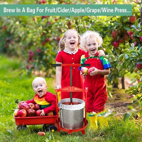 Brew Bags Reusable 2 Pack 16"×11"/18"×16" Fine Mesh Bag for Beer | 5 Gallen with Drawstring for Fruit Cider Apple Grape Wine Press Straining Brew in a Bag - size: 2 pack-16"×11"/18"×16"