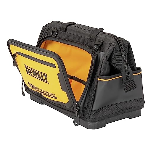 DEWALT Tool Bag, Water Resistant, Hard Bottom, 16-inch, Professional Tool Tote (DWST560103) - style: 16" Open Mouth Tool Bag