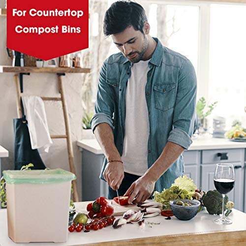Compost Bags, Compostable Trash Bags 2.6 Gallon Compostable Bags Small 300 Count Compost Bags for Countertop bin Extra Thick 0.71 Mil. ASTM D6400 Certified By BPI and TÜV AUSTRIA 2.6 Gallon, 300 Units - size: 300 Count (Pack of 1), style: 2.6 Gallon