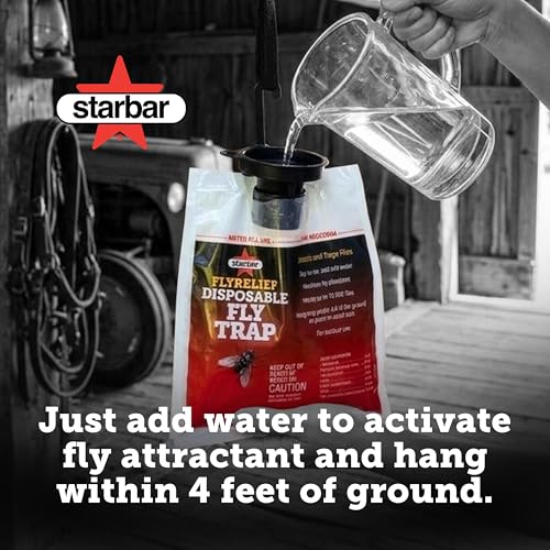 Starbar FlyRelief Disposable Fly Trap Bags, 4-Pack, Outdoor Traps