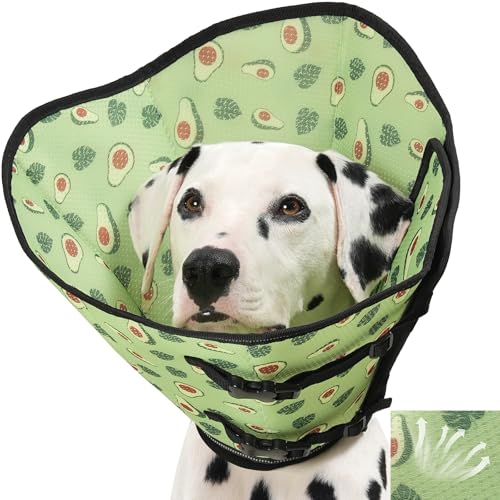 Avont 2026 Upgraded Dog Recovery Collar, Breathable Elizabethan Collar, S | Soft Dog Cone Alternative After Surgery to Stop Licking, Foldable/Adjustable/Secure-Fit for Medium Large Dogs, Avocado - color: Avocado, size: S Neck:(11.4"-12.6") Depth:(7.9")