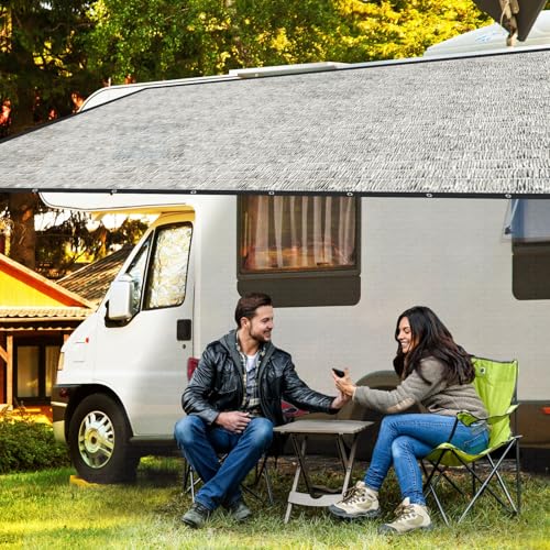 Shade Cloth-80% Aluminum Sunblock Neting,Durable Mesh Tarp with Grommets,Shade Cloth for Garden,Car, Outdoor Pergola,Greenhouse,Chicken Coop and Dog Kennel(Silver) - size: 6.5×20FT