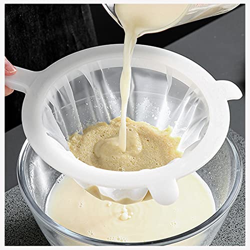 Kitchen Ultra-Fine Nylon Mesh Strainer Food Yogurt Mesh Sieve Plastic Mesh Colander with Handle Mini Brine Shrimp Separation Net for Filtering Juice Juice Milk Honey (200Mesh) - size: 200Mesh