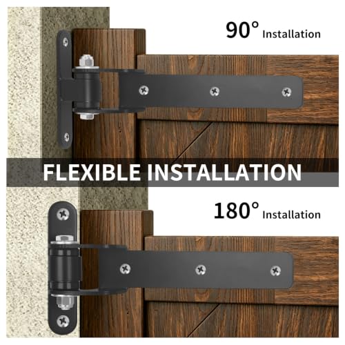 Heavy Duty Upgraded Sealed Bearing Gate Hinges Bolt or Weld on Hinge for Outdoor Large Heavy Driveway Gates Up to 1000 Lbs,13 Inch T-Strap Door Hinges, 1 Pack No Screws