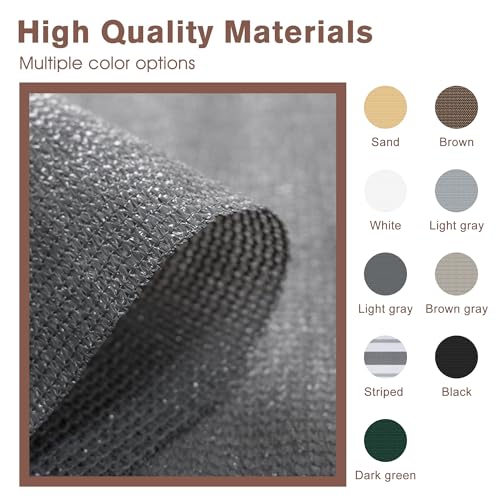 SUNNY GUARD 2.5' x 5' Balcony Privacy Screen, HDPE Patio Railing Cover Fence - color: Dark Gray, size: 0 2.5' x 0 5'