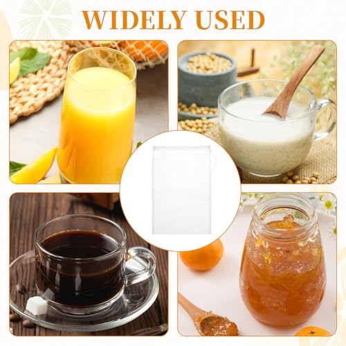 8 PCS Nut Milk Bag Reusable Nylon Cheese Cloth Bag for Straining 30 * 20cm Fine Mesh Strainer Bags Juicing Bags with Drawstring for Filtering Nut Milk Cold Brew Coffee Greek Yogurt Tea Juice