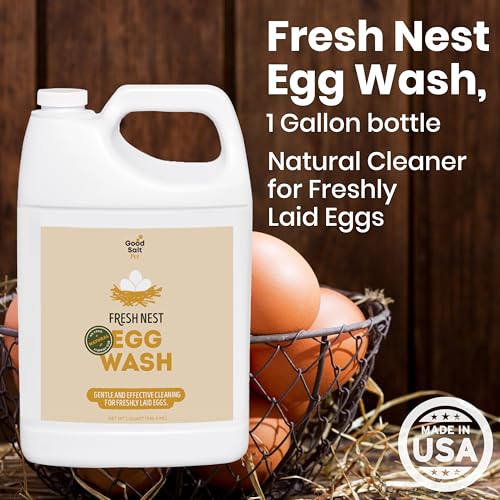 Egg Wash for Fresh Eggs, Non-Toxic Formula, 1 Gallon Refill | Fresh Chicken & Duck Eggs, Hypochlorous Acid, Remove Dirt, Food Safe, Fragrance-Free, Non-Toxic Cleaner, No Chemical Residue - size: 128 Fl Oz (Pack of 1)