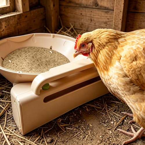 Roll Away Chicken Nesting Box, Round Hen Laying Nesting Tray with Automatic Egg Collection, ABS Plastic Coop Insert or Freestanding Use (1 Pack)