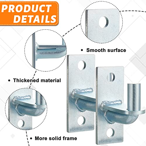 Dunzy 4 Pcs Wall Mount Gate Hinges, Heavy Duty Wall Plate Hinges for Farm Gates, Mount Gate Hinge with 5/8 Hinge Pin Outdoor Chain Link Fence