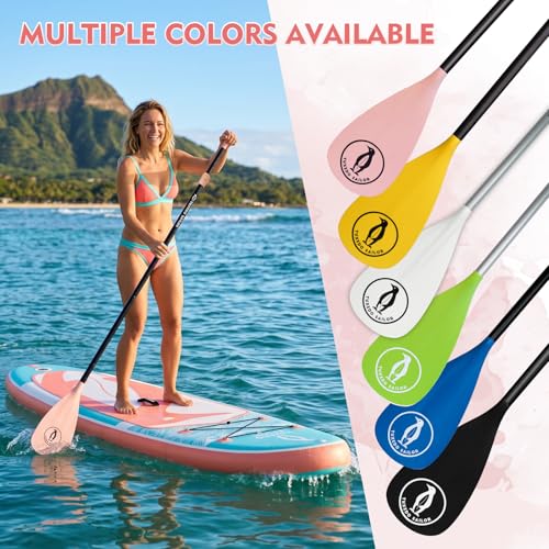 Tuxedo Sailor SUP Paddle - 3 Piece Adjustable Stand Up Paddle Board Paddle - Lightweight & Floating Paddle Board Oar - Durable and Packable, Reinforced Nylon Blades - Efficient Stroke - color: single black