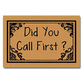 Assaoy Did You Call First Door mat, Funny Doormats Outdoor Entrance,Home Office Entry Mat Garden/Kitchen/Bedroom Mat Non-Slip Rubber 23.6 x15.7 Inch - color: Call
