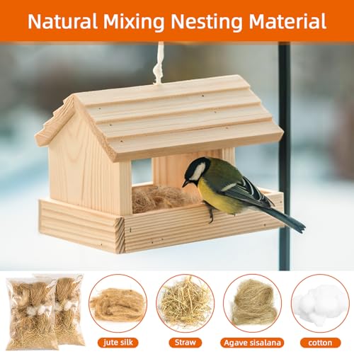 Sukh Bird Nesting Material - Bird Nest Bedding for Hummingbird Finch | Natural Nest Building Material for Parakeet Cage, Garden, Tree Trunks, DIY Bird Nests, Small Birds Supplies (2)