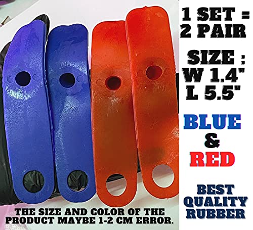 A.D.P. R1 Rooster Booster Protection Chicken Mitt Safety Poultry Bird Botas para GALLOS BREEDING Supplies 2 Pairs Color Blue & Red, Leg Protect & Care, Best Rubber - color: Red & Blue R1