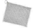 8"x6" Cast Iron Scrubber Stainless Steel Chainmail Cleaner for Pre-Seasoned Pans, Griddles, BBQ Grill and Pot Cookware Cleaning