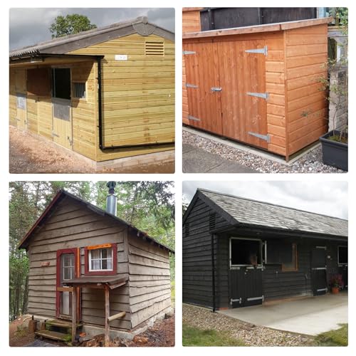 Double Door Shed Hardware Kit - Complete with Hinges, Latches, and 7-1/2" T-Handle Lock - Includes Window and Door/Window Hinge Set, for Gates, playrooms - size: 7-inch-Big-T