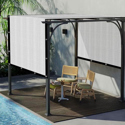 80% Silver Shade Cloth for Garden,Pergola,Greenhouse,Chicken Coop,Kennels,Shade Cloth with Grommets,Simple Hanging Covers - size: 5ft×12ft