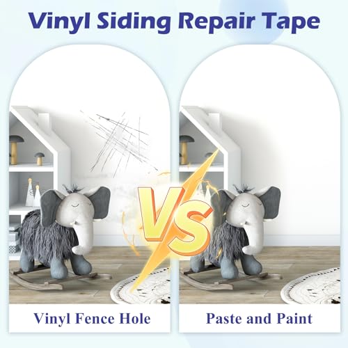 Vinyl Siding Repair Kit, Vinyl Siding and Fence Repair Tape Patch | 20P, Self-Adhesive, for Blemishes Tools/ Cracks/ Holes (6.3 x 4.72 in)