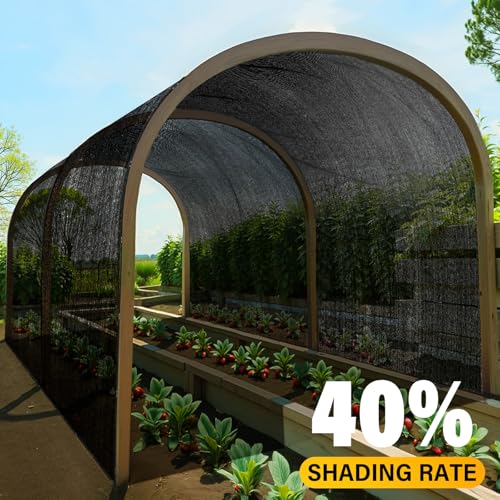 JOJOLEE 40% Sun Shade Cloth, 20x30FT Shade Net Mesh Tarp with Grommets, Black Sunblock Cover for Outdoor Patio Plants, Pergola, Greenhouse, Chicken Coop, Backyard, Balcony - size: 40%-20 x 30FT