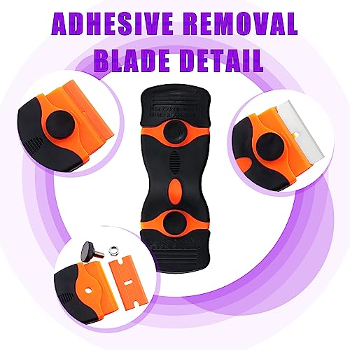 Swpeet 14Pcs Wallpaper Smoothing Tool Assorment Kit, Squeegee Scraper, Carving Knife with Blades, Tint Removal Blade and 500ML Spray Bottle for Stick Wallpaper Car Wrap Vinyl Window Tint Glass Film - color: N3
