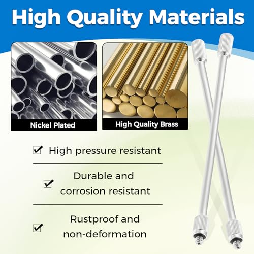 20 Packs Flexible Nozzle Extensions, 5.9-Inch Brass Mist Rod Nozzle Extensions, Bendable Copper Pole 10/24 UNC for Outdoor Misting Systems, Garden Cooling, Humidification, Dust Control, Landscaping