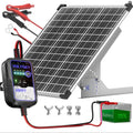Voltset 50W Solar Panel Kit 12V Solar Battery Trickle Charger & Maintainer | MPPT Charge Controller | Waterproof Solar Panel Battery Charger | for Car RV Boat Marine Trailer | Adjustable Mount Bracket - size: mppt 50w