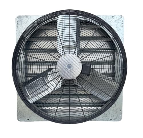 iLIVING 30" Smart Wall Mounted Shutter Exhaust Fan, 5088 CFM, 12-Speed, WiFi App Control Ventilation for Garages, Warehouse, Barn, Greenhouses, Auto Temperature Humidity Control, BLDC Motor, Hardwired - size: 30-inch