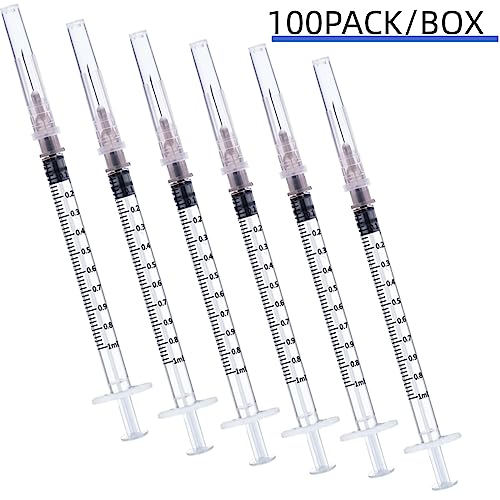 100 Pack 1ml 27Ga Lab Syringe Tools, Individually Packed - style: 100 pack - 1ml 27 gauge