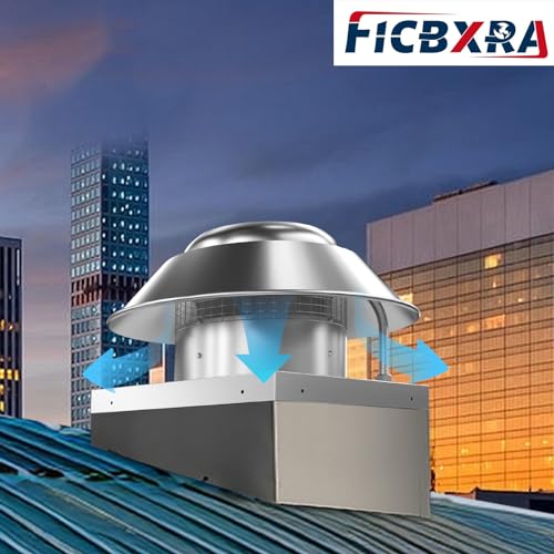 Roof Exhaust Fan Direct Drive Axial Downblast Exhaust Fan -26" Fan Base, 1/3 HP 115 Volt Single Phase Motor 2400 CFM - size: 18 Inch
