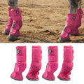 Harrison Howard Horse Leg Guard Stomp Reduction Hook and Loop Closures Rubbing Prevention - color: Magenta, size: Arab Medium (Pack of 4)