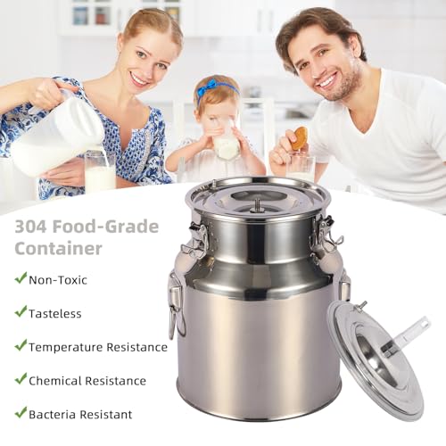 14L Cow Milking Machine,13200mAh Rechargeable & Portable Milker,304 Food Grade Bucket with Automatical Vacuum Pulsation for Cows - size: 14L Cow