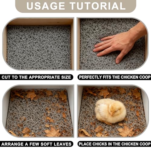 6 Pack Nesting Pads for Chicken Coop, Chicken Nesting Pads 10×10 Inch, Chicken Laying Mats, Washable & Reusable Nesting Box Liners for Chickens Coop (10” x 10”)