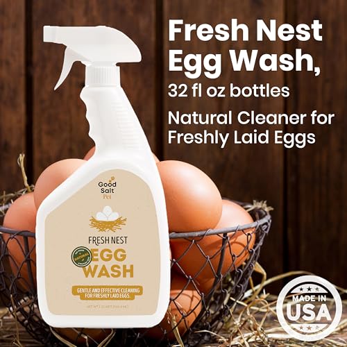 Egg Wash for Fresh Eggs, All-Natural, 32oz Spray, 2-Pack | Fresh Chicken & Duck Eggs, Hypochlorous Acid, Remove Dirt, Food Safe, Fragrance-Free, Non-Toxic Cleaner, No Chemical Residue - size: 32 Fl Oz (Pack of 2)