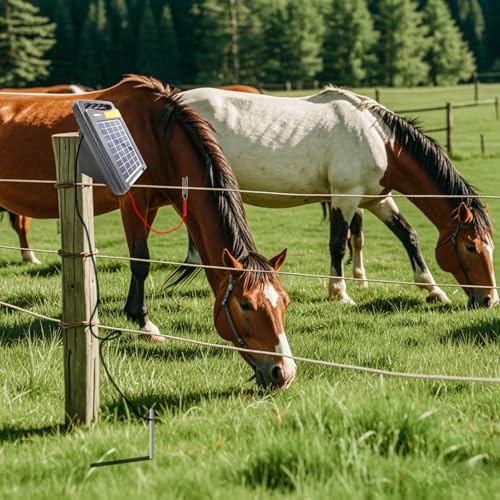 FenceMate 10 Miles Range Solar Fence Charger 0.2J for Containment | Livestock,Poultry,Pet,Hobby Farming, Portable Energizer for Exclusion of Rodent, Nuisance, Day&Night, All-Weather Protection