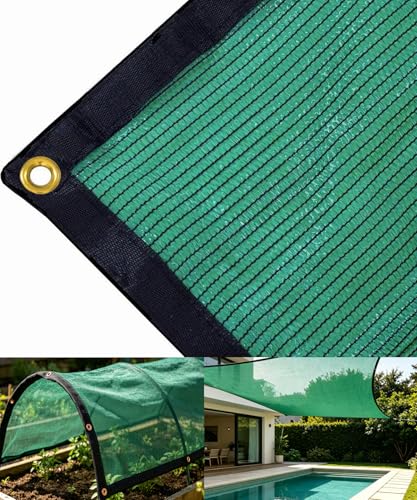 70% Green Shade Cloth with Grommets, 12 FT X 6 FT UV Blocking Mesh Tarp | Heavy Duty Shade Cover for Garden,Patio, Plant Cover, Tomatoes, Barns Kennel, Greenhouse - size: 12FT X 6FT
